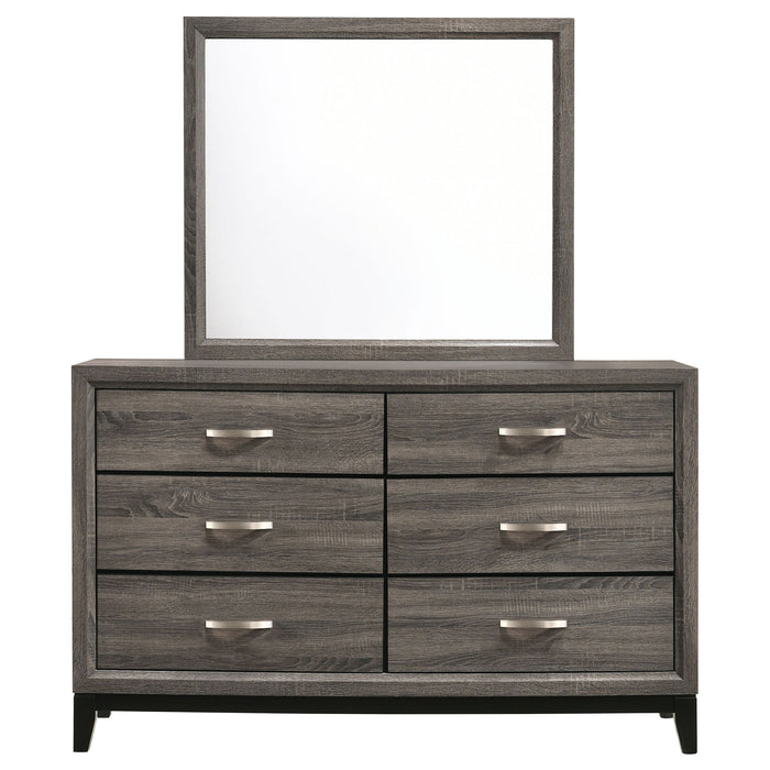 Cabrillo - 6 Drawer Dresser With Mirror - Gray