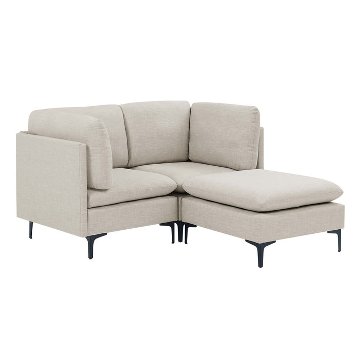Upholstered Modular Sectional & Tall Legs