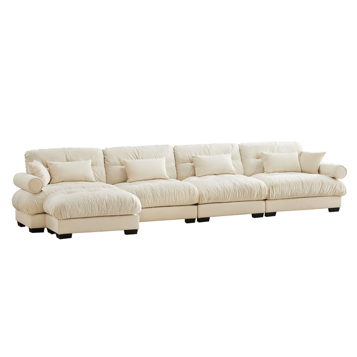 Super Comfort Oversized Modular Sectional Sofa With Movable Ottoman