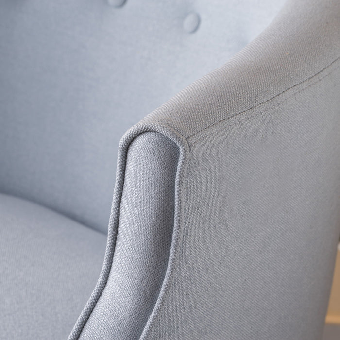Contemporary Upholstered Club Chair With Button Tufting