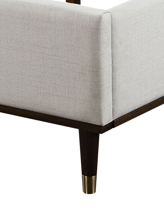 Carena - 5 Piece Bedroom Set (Eastern King Dresser Chest Mirror Nightstand) - Brown / Light Gray / White