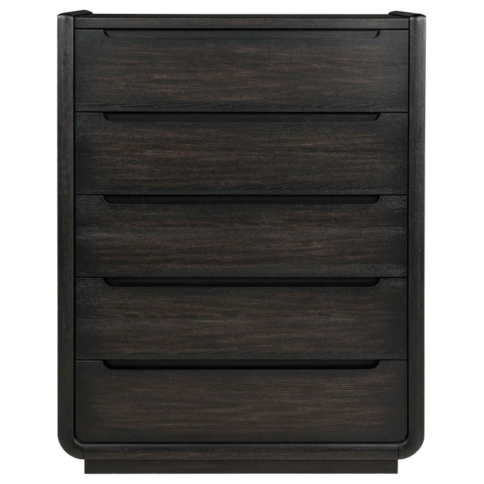 Bangor - 5 Drawer Bedroom Chest - Black