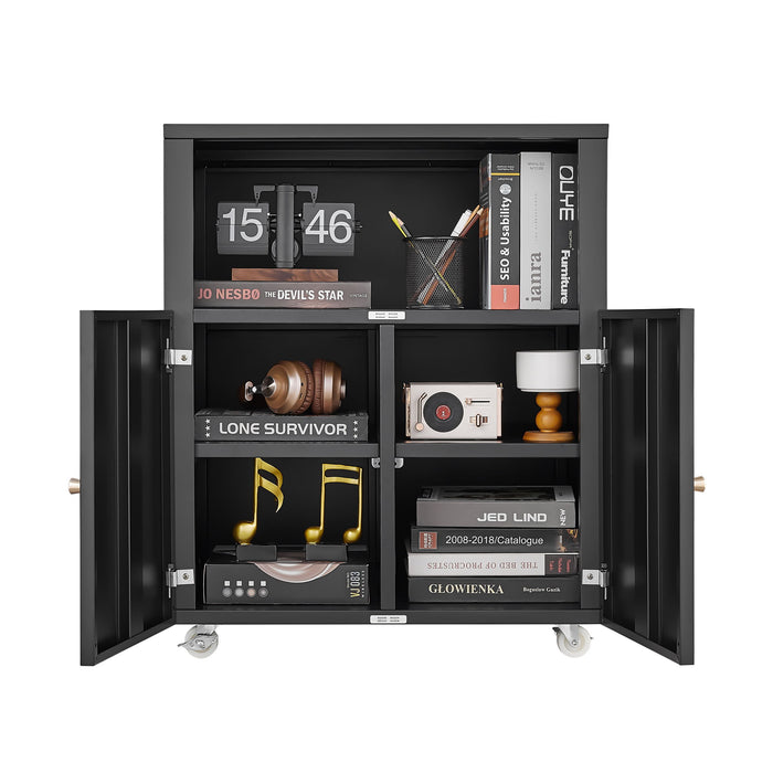 Home Office Printer Stand With Wheels And File Cabinet