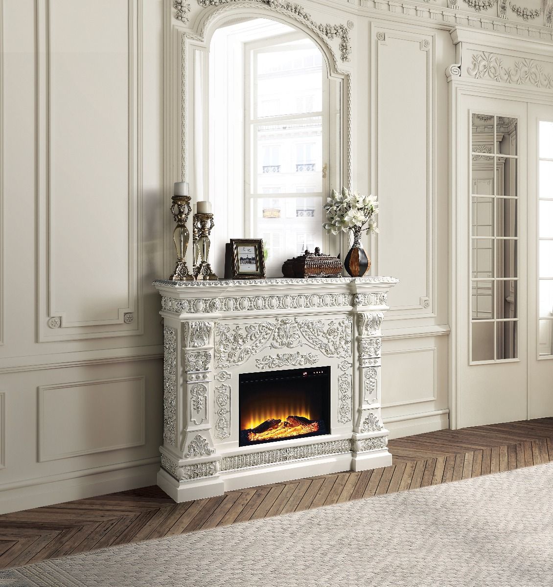 Vanaheim - Fireplace - Antique White Quick Shipping Available at