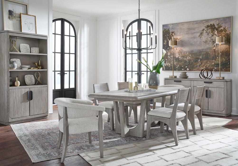 Braelyn - Extendable Trestle Dining Table - Dorian Grey