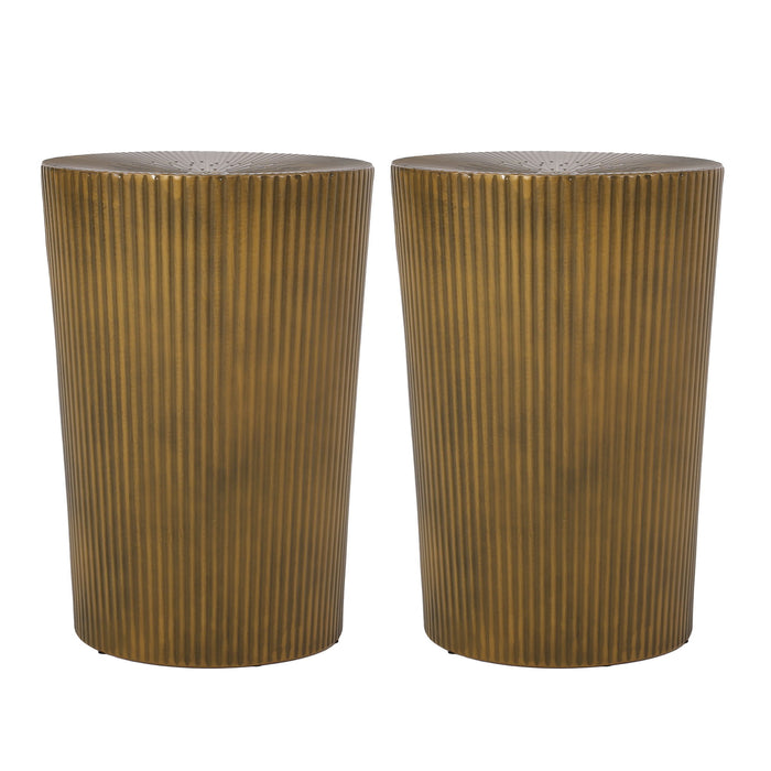 Langseth - Iron Sunburst Side Table Modern Design