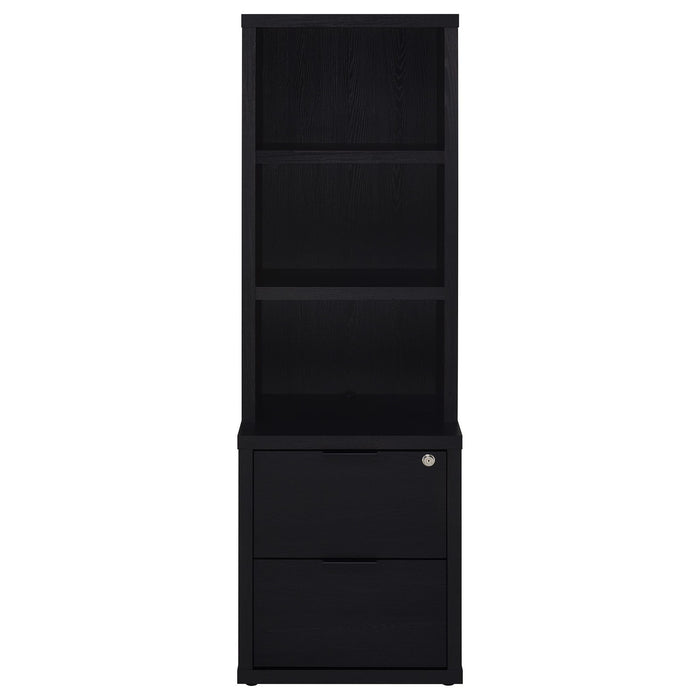 Geary - 3 Shelf Bookcase With USB Charging And Lockable Top Drawer