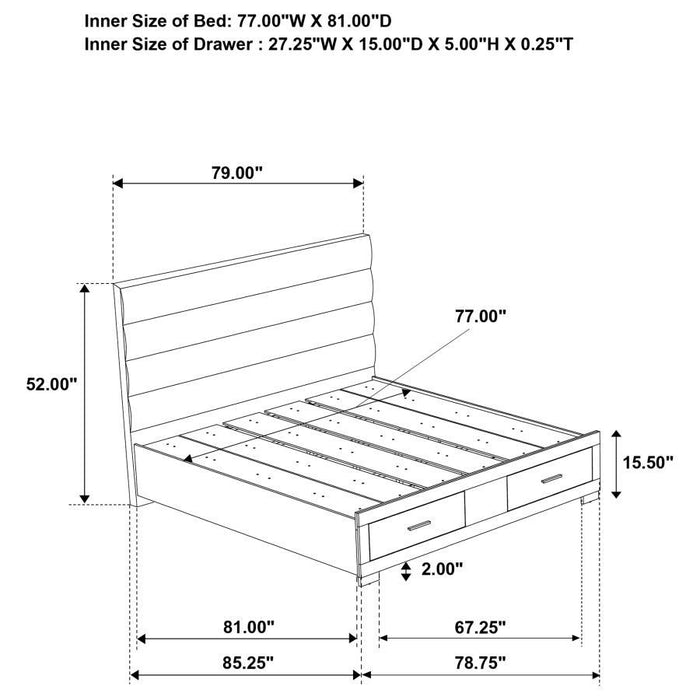 Felicity - Storage Bedroom Set - White