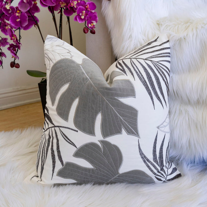 Autumn Vibes Leaf Accent Pillow