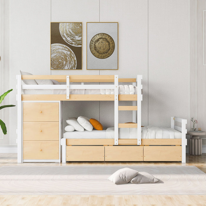 Loft Bunk Bed With Drawers And Ladder