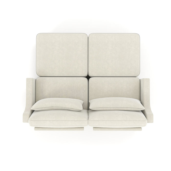 Stylish Sofa With Ottoman And Lumbar Pillows, Ergonomic Design