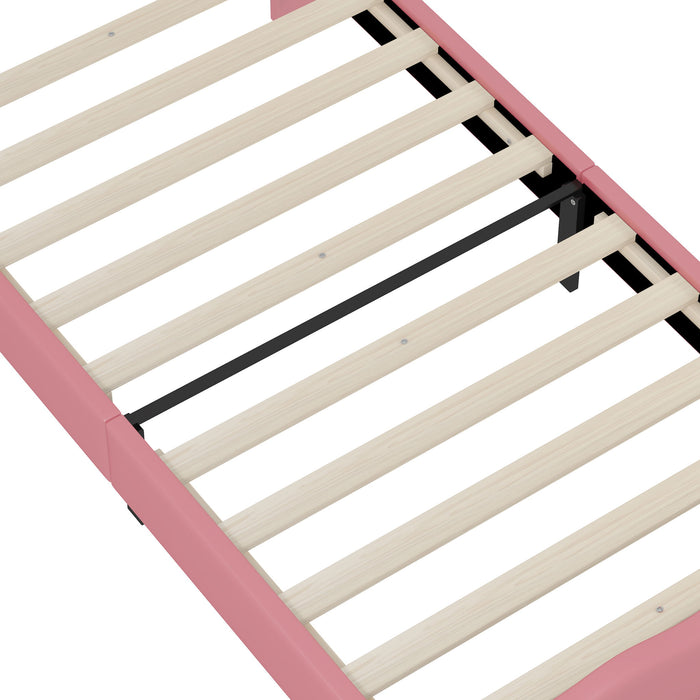 Lovely Crown Fantasy Princess Bed With Tufted Headboard