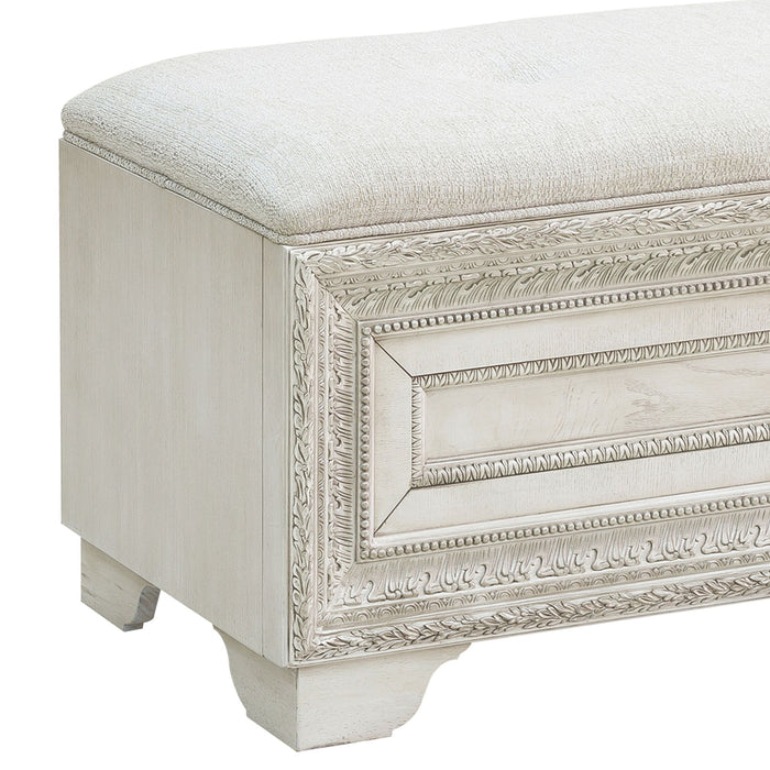 Camila - Storage Bed Bench - Creamy White