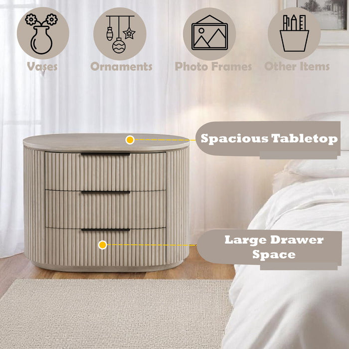 Leanna - Nightstand With USB Port - Light Oak