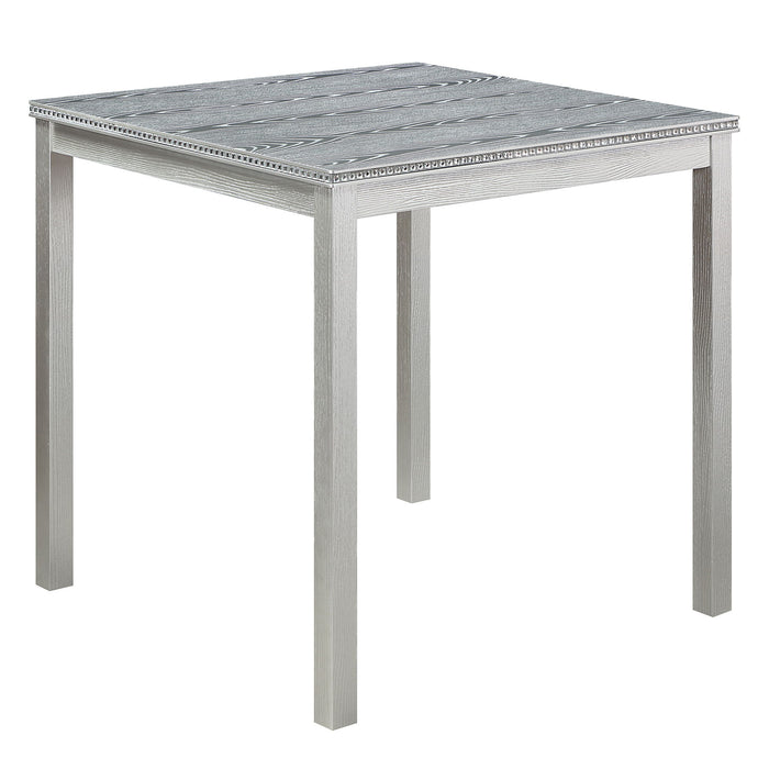 5 Pieces Counter Height Table Set, Kitchen Table With Square Table And 4 Upholstered Chairs