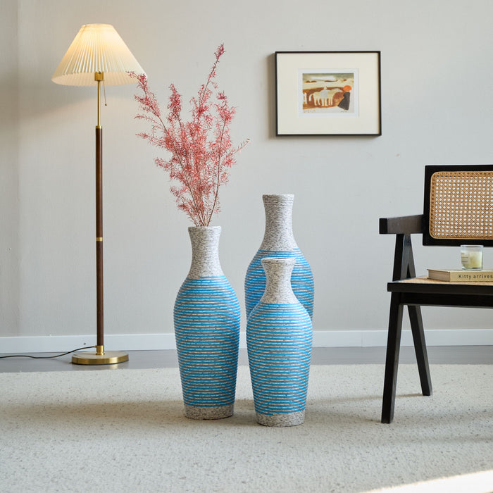 Classic And Neat Floor Vase, High Independent Flower Stand (Set of 3)