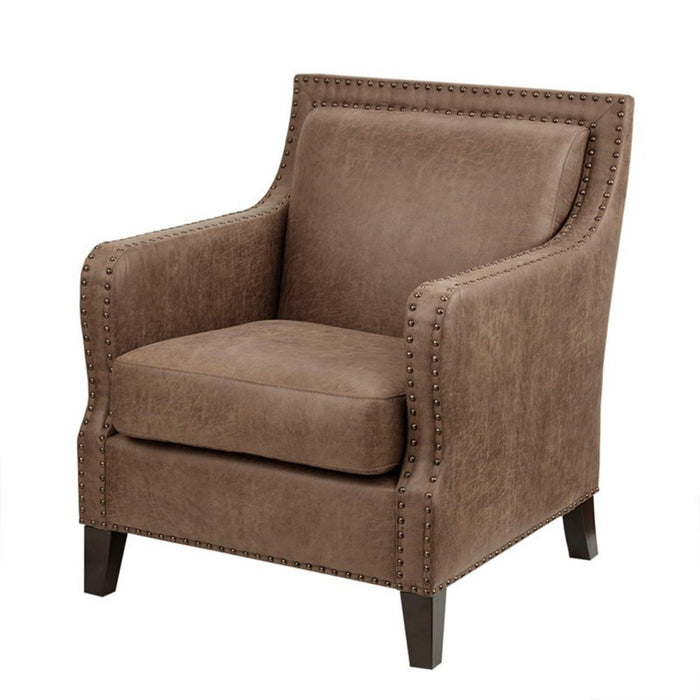 Shasta - Accent Chair With And Nail Buttons - Brown