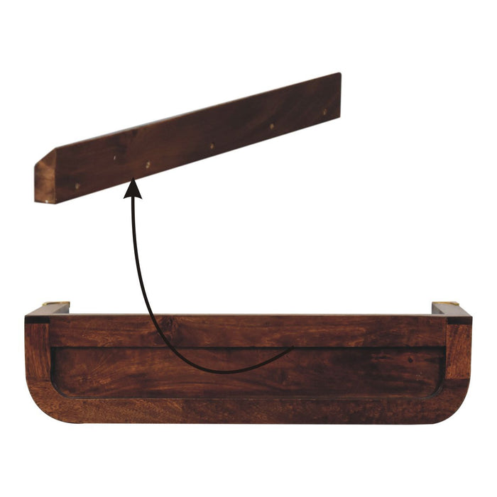 Indira Floating Console Table - Walnut