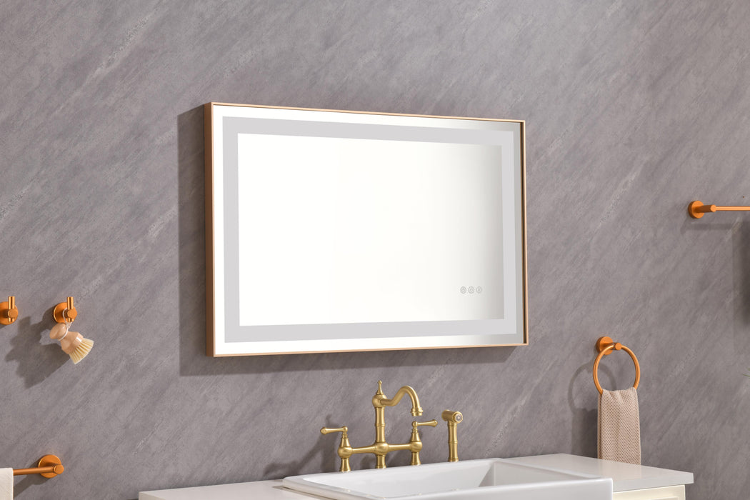 Led Lighted Bathroom Wall Mounted Mirror With High Lumen / Anti - Fog Separately Control