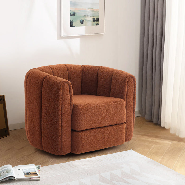 Swivel Accent Chair Wide Upholstered For Living Room