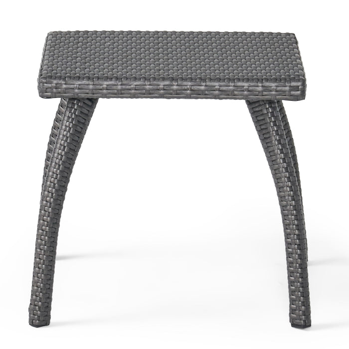 Luminant - Outdoor Side Table With Iron Frame - Gray