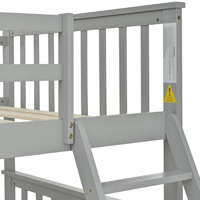 Bunk Bed With Ladder, And Safety Guard Rails