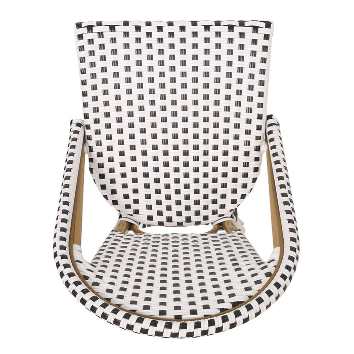 Outdoor Pe Rattan French Barstool Set