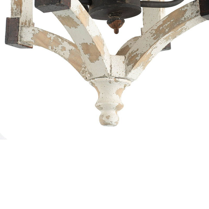 4 Light Chandelier, Hanging Light Fixture With Adjustable Chain For Kitchen, Bulb Not Included - Cream