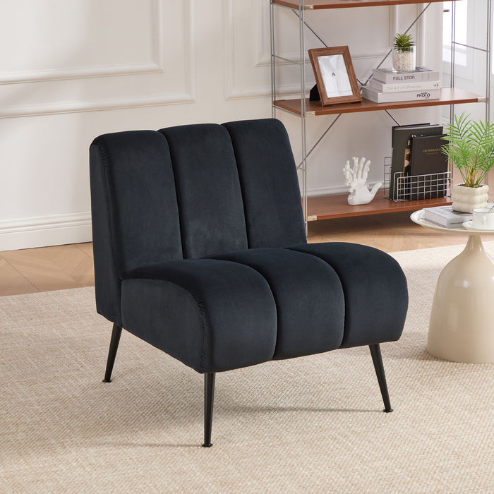 Upholstered Armless Chair For Living Room