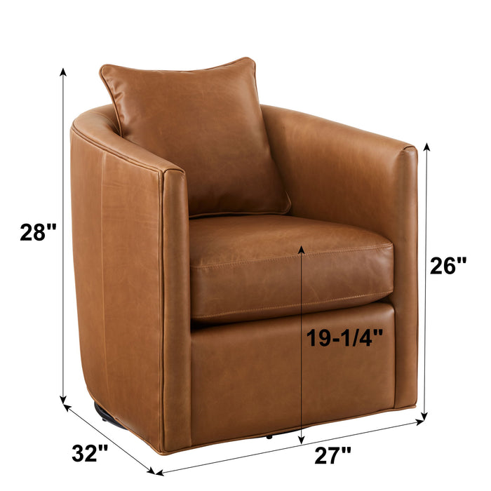 Jasmine - Swivel Accent Chair - Brown