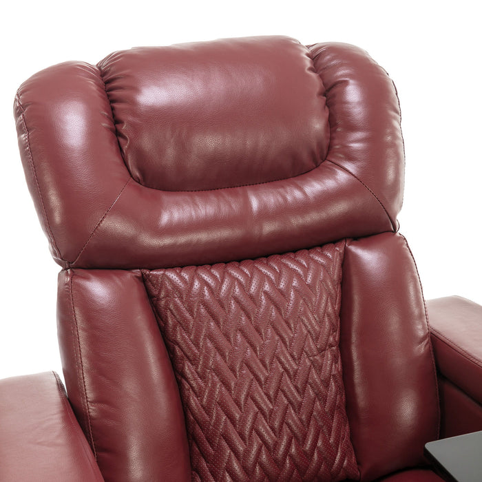 270 Degree Swivel Power Recliner With Tray Table, Phone Holder, Cup Holder, USB Port