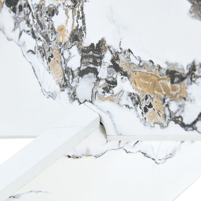 Modern Round Glass Coffee Table With Tempered Glass