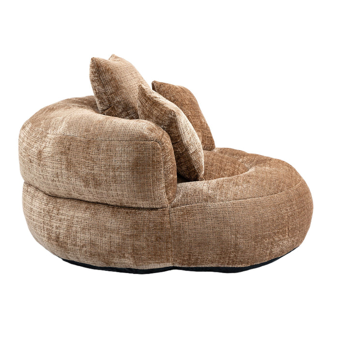 Lazy Sofa High Back Bean Bag Chair Couch With 3 Pillows