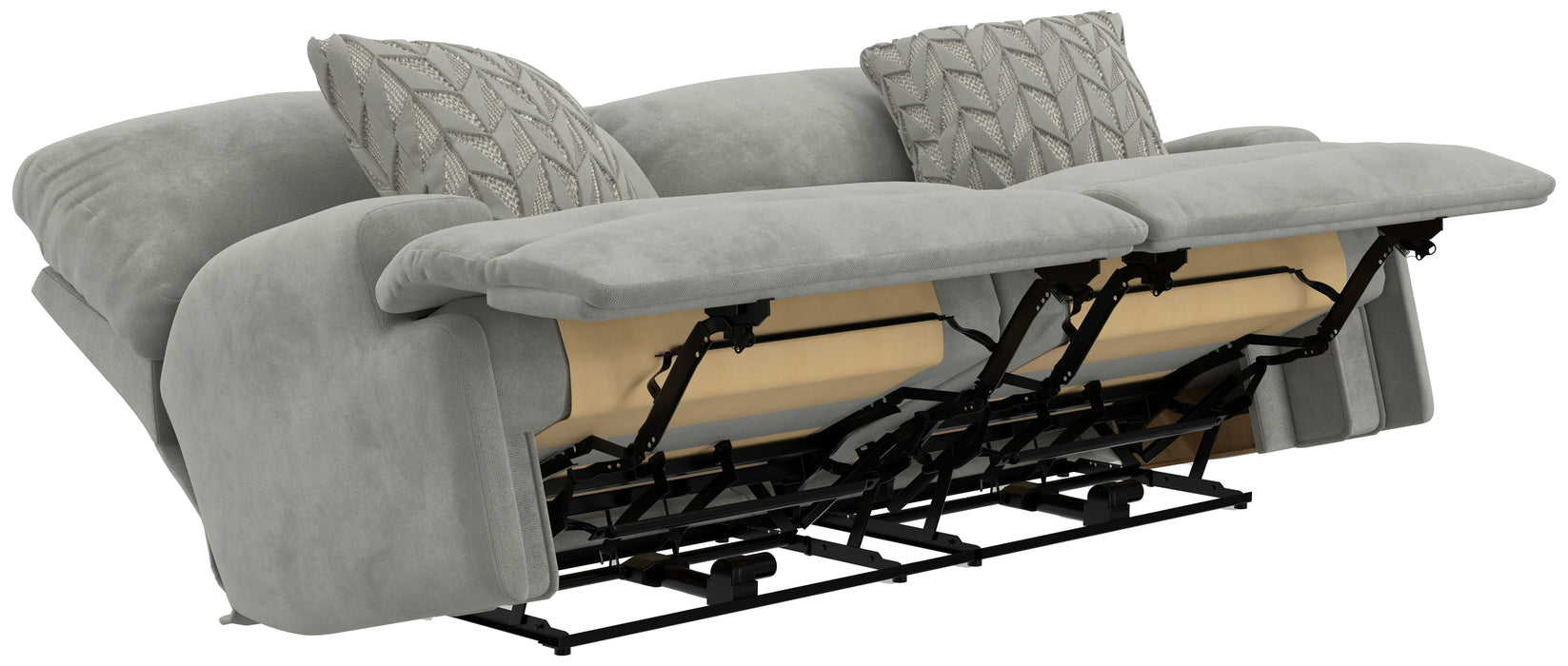 Renaldo - Power Sofa With Zero Gravity Recline - Stone