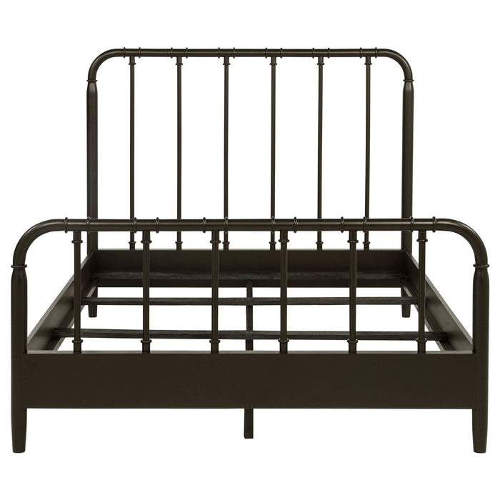 Rocco All Wood Water Pipe Open Frame Eastern King Bed Dark Bronze