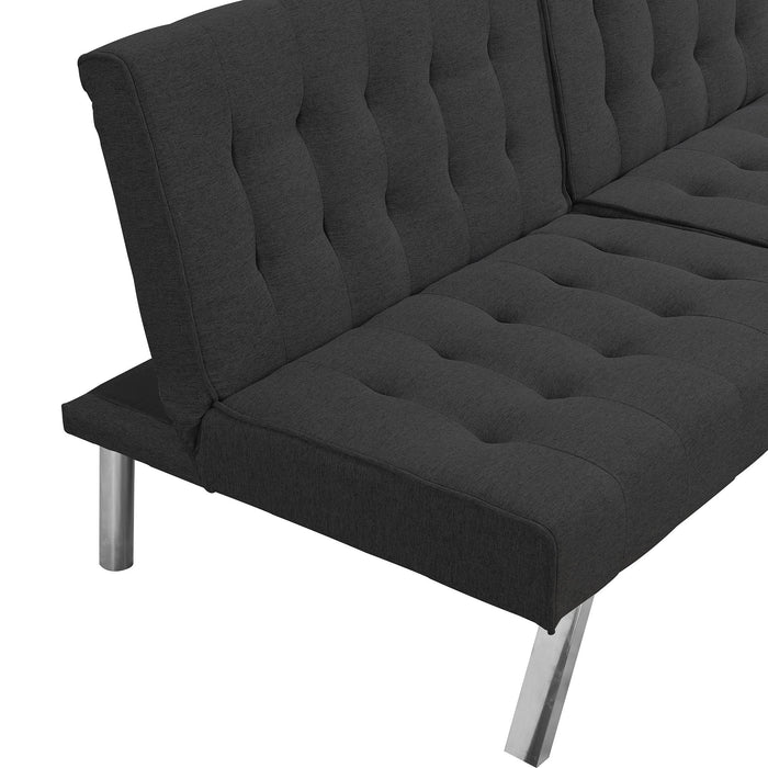 Modern Sofa Bed With Wood Frame And Stainless Legs