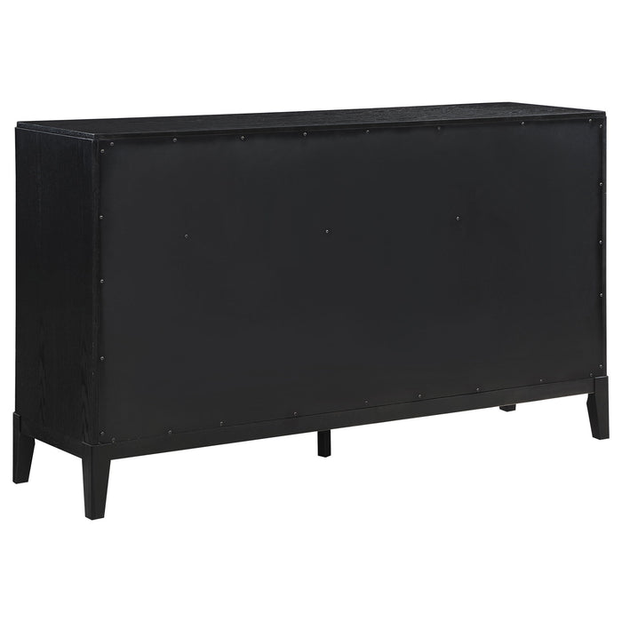 Mason - 8 Drawer Dresser With Fluted Design - Black