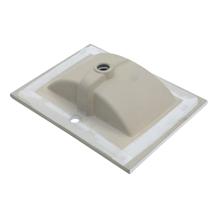 Console Sink With Legs, 24" X 18", Durable Porcela With Frame - White / Black