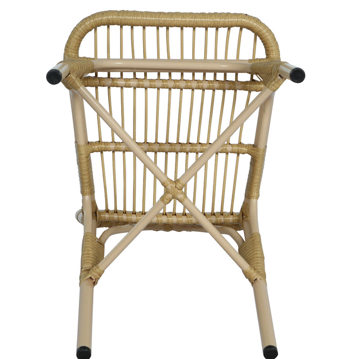 Outdoor Wicker Patio Dining Chairs Set With Durable Frame And Rattan Weave