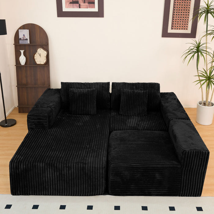 Modern Cloud Sectional Sofa With L-Shape Chaise