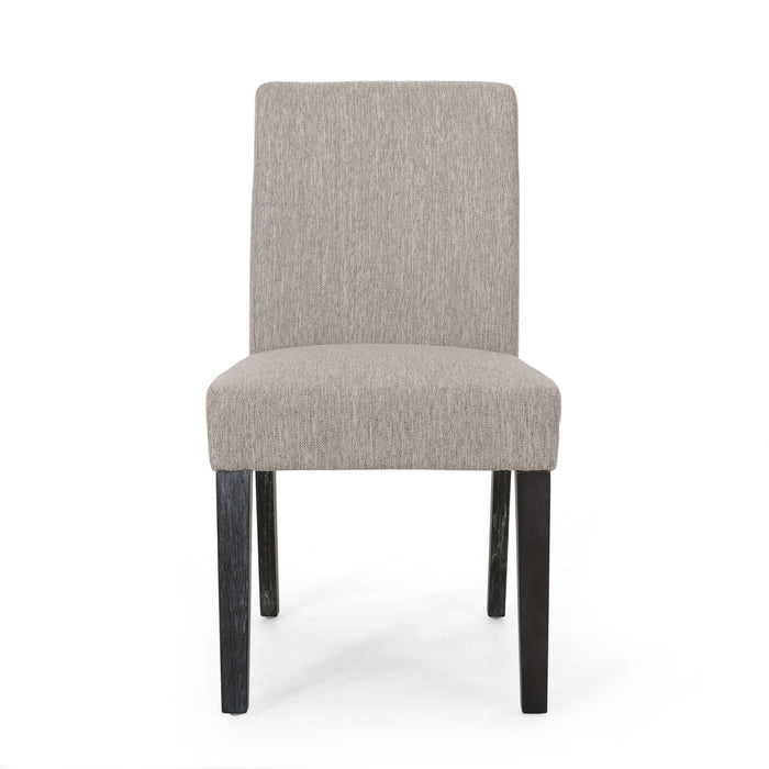 Contemporary Dining Chair With Upholstered Seating And Tapered Legs