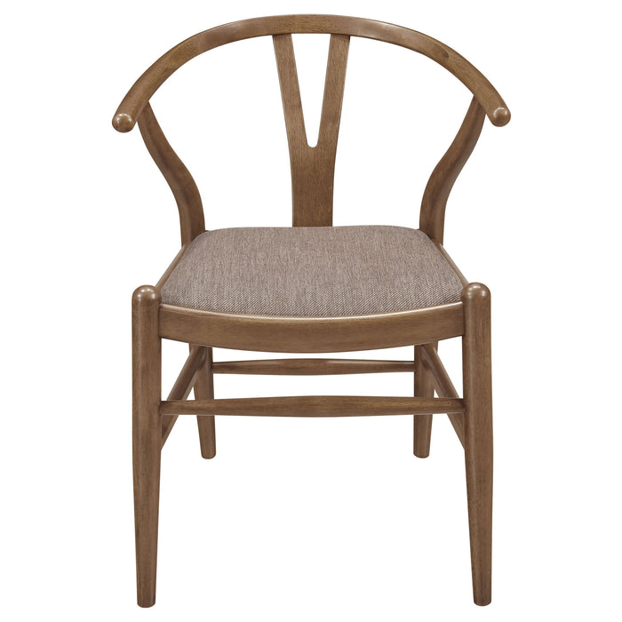 Dinah 5-piece Round Solid Wood Dining Set Walnut