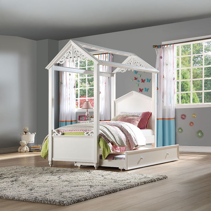 Rapunzel - Twin Trundle - White