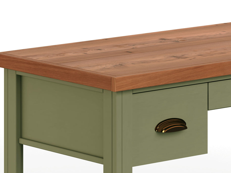 Vineyard - Writing Desk - Sage Green And Fruitwood