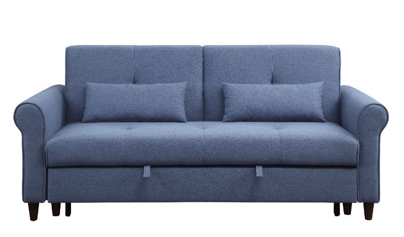 Nichelle - Sofa With Sleeper - Blue Fabric