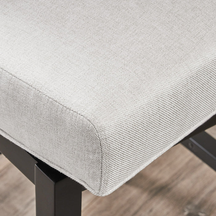 Quicksilvered - Upholstered Swivel Counter Stool With Wood Legs - Beige