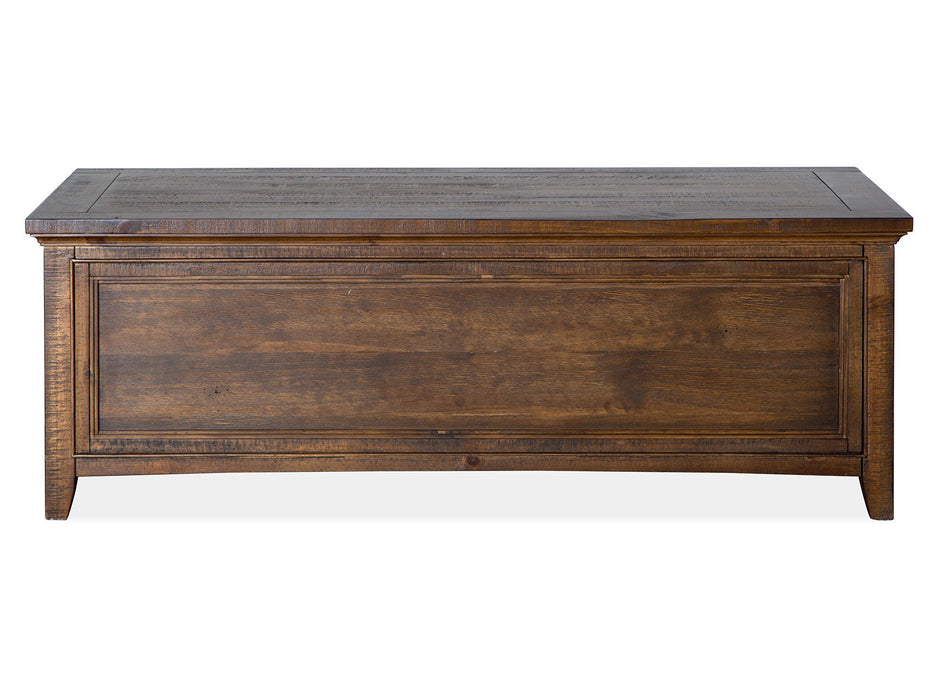 Bay Creek - Lift Top Storage Cocktail Table With Casters - Toasted Nutmeg