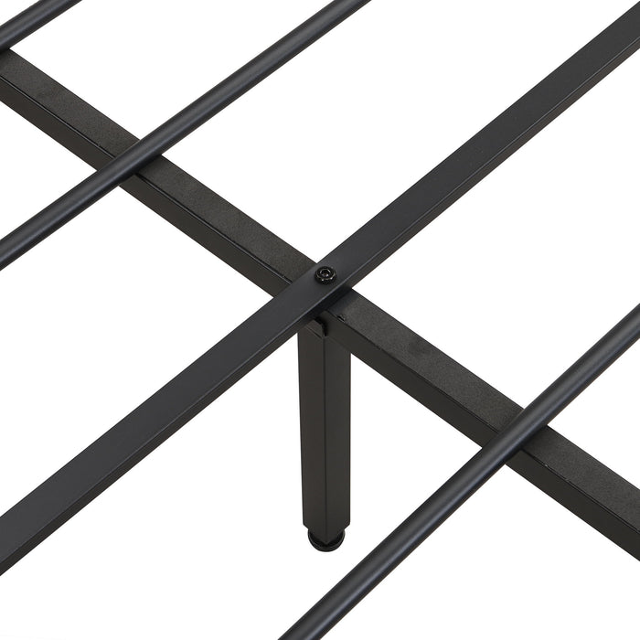 Modern Bed Frame With LED Lights, Upholstered Headboard, USB Charging