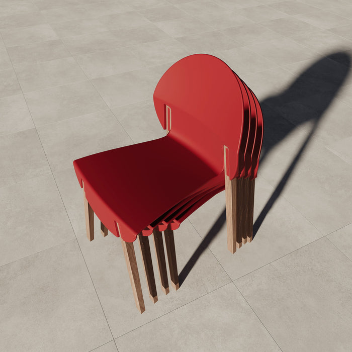 4 Piece Set Of Single Chairs With A Design Combining Modern And Traditional Elements