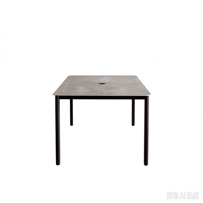 Verona - Dining Outdoor 7 Pieces Set - Dark Espresso / Gray / Off White